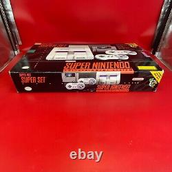 Nintendo Super Set SNES CIB Complete in Box w Tray Cover, Baggies Inserts Ties