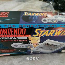Nr Mint Super Nintendo, Snes, Console Boxed. Starwing bundle