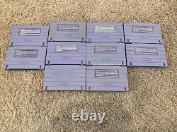 OEM Super Nintendo System SNES Console Bundle 10 games, Controllers Tested