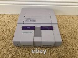 OEM Super Nintendo System SNES Console Bundle 10 games, Controllers Tested