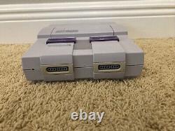 OEM Super Nintendo System SNES Console Bundle 10 games, Controllers Tested