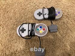 OEM Working Super Nintendo SNES Console Bundle 10 games, 2 Controllers-Tested