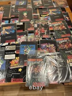 OVER 75+ Nintendo SNES Super Nintendo Manuals Lot Bundle Mega Man, Mario, Zelda