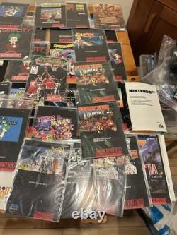 OVER 75+ Nintendo SNES Super Nintendo Manuals Lot Bundle Mega Man, Mario, Zelda
