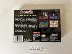 Ogre Battle Super Nintendo SNES CIB Cart Box Manual Inserts Map / Poster Reg