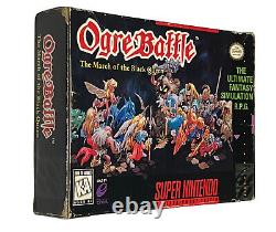 Ogre Battle The March of the Black Queen Super Nintendo 1993 SNES Complete Rare
