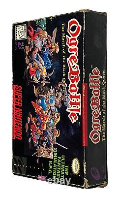 Ogre Battle The March of the Black Queen Super Nintendo 1993 SNES Complete Rare
