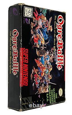 Ogre Battle The March of the Black Queen Super Nintendo 1993 SNES Complete Rare