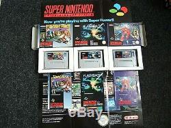 Original SNES Super Nintendo Boxed complete with Mario cart & 12 Boxed Games