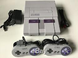 Original Super Nintendo Console Snes Game System + Premium Controllers + Hookups