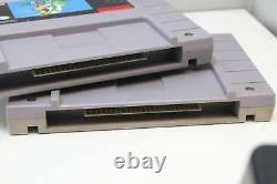 Original Super Nintendo Entertainment System (SNES) Console with 2 games, 1 c