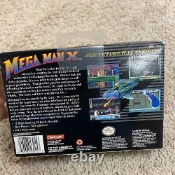 Original Super Nintendo SNES Video Game Mega Man X in Box With Manual- Tested