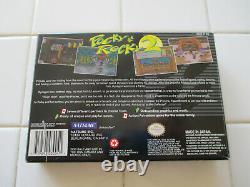 POCKY & ROCKY 2 SUPER NINTENDO SNES NATSUME CIB COMPLETE ALL AUTHENTIC RaRe L@@K