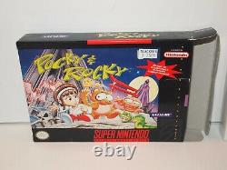 POCKY & ROCKY (Super Nintendo) Rare BOX (only)! SNES Nice