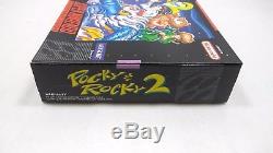 POCKY & and ROCKY 2 Super Rare BOX ONLY Authentic! (Super Nintendo) SNES