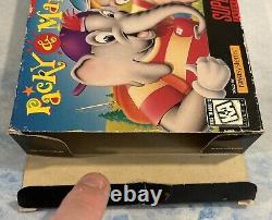 Packy & Marlon (SNES, Super Nintendo) Game Manual Box Extremely Rare Tested