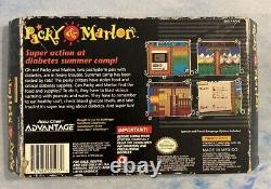 Packy & Marlon (SNES, Super Nintendo) Game Manual Box Extremely Rare Tested