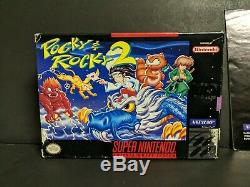 Pocky & Rocky 2 (Super Nintendo Entertainment System, 1995) SNES Complete Boxed
