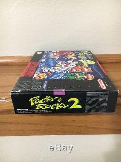 Pocky & Rocky 2 (Super Nintendo) RARE SNES! CiB Complete Case