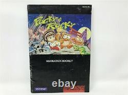 Pocky & Rocky Super Nintendo SNES Original Replacement Manual Only RARE