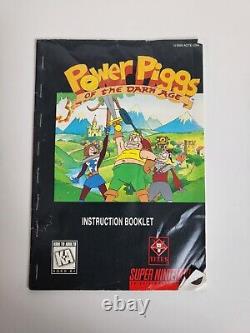 Power Piggs Of The Dark Age (Super Nintendo SNES) RARE, Authentic, CIB