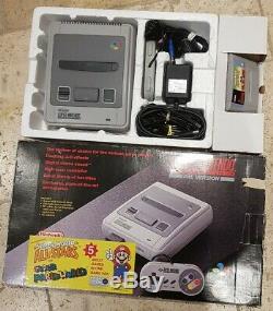 RARE Super Mario All-Stars + Super Mario World SNES Super Nintendo Console Boxed