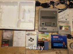 RARE Super Mario All-Stars + Super Mario World SNES Super Nintendo Console Boxed