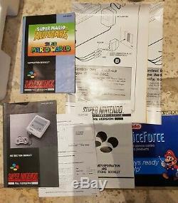 RARE Super Mario All-Stars + Super Mario World SNES Super Nintendo Console Boxed