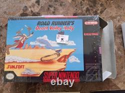 ROAD RUNNER'S DEATH VALLEY RALLY Super Nintendo SNES CIB 100% Collector Quality