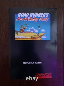 ROAD RUNNER'S DEATH VALLEY RALLY Super Nintendo SNES Game CIB 100% Authentic