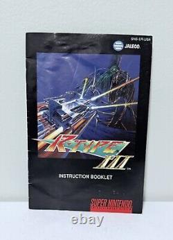 R-Type III The Third Lightning Super Nintendo SNES Manual Booklet ONLY RARE