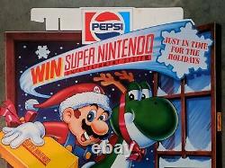 Rare 1991 Pepsi Super Nintendo Store Display Poster / SNES Give Away Promotional