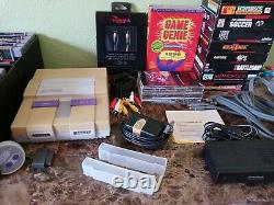 Rare HUGE Super Nintendo SNES Gaming Lot COMPLETEOrganizing Trays/Game Genie