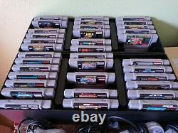 Rare HUGE Super Nintendo SNES Gaming Lot COMPLETEOrganizing Trays/Game Genie