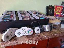 Rare HUGE Super Nintendo SNES Gaming Lot COMPLETEOrganizing Trays/Game Genie