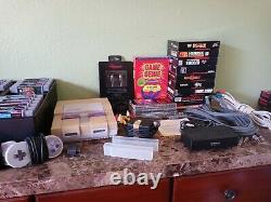 Rare HUGE Super Nintendo SNES Gaming Lot COMPLETEOrganizing Trays/Game Genie