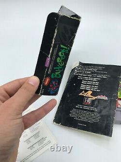 Ren & Stimpy Buckeroos Snes Super Nintendo Cartridge, Manual And Original Box