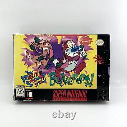 Ren & Stimpy Show Buckeroo$! Buckaroo (SNES Super Nintendo, 1995) with Box