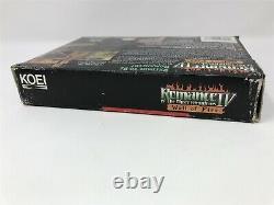 Romance Of The Three Kingdoms IV 4 Super Nintendo SNES 100% Complete in box