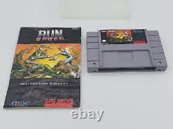 Run Saber Super Nintendo Video Game Cartridge Atlus SNES with Manual Excellent