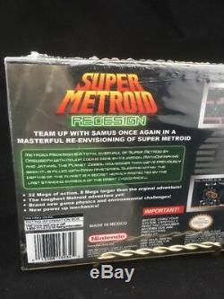SEALED! SUPER METROID REDESIGN Super Nintendo Game RARE SHIPS FREE