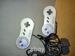 SNES Console Bundle Super MarioKart & Super Mario World 2 Controllers & Hookups