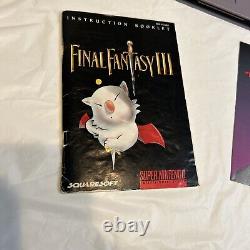 SNES Final Fantasy 3 CIB Complete Box Tested Working Super Nintendo Video Game