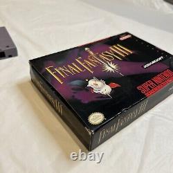 SNES Final Fantasy 3 CIB Complete Box Tested Working Super Nintendo Video Game