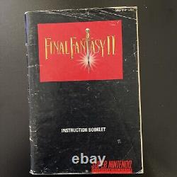SNES Final Fantasy II 2 (Super Nintendo) Authentic CIB Complete Good Cond