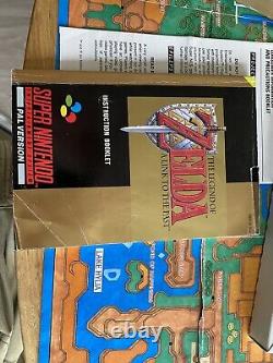 SNES Game Zelda A Link to the Past Boxed Super Nintendo Complete with Map
