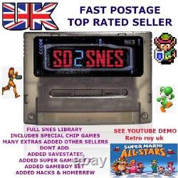 SNES Games Everdrive Flash Cart SD2SNES & SD Bundle For Super Nintendo Console