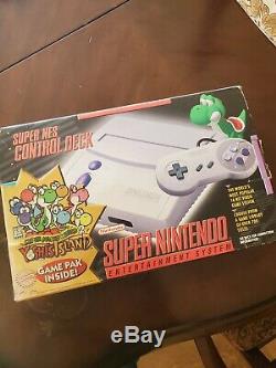 SNES Jr Mini Super Nintendo Yoshi's Island Console + Extra Controller