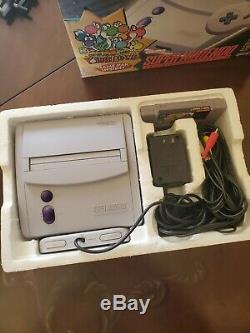 SNES Jr Mini Super Nintendo Yoshi's Island Console + Extra Controller