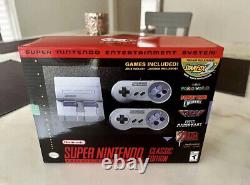 SNES New Super Nintendo Mini Classic Edition System 21 Games Two Controllers